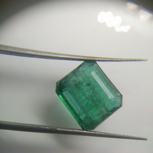 6.75 Deep Velvet Green Emerald Cut Emerald 10.45-11.85