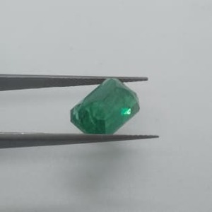 4.33ct Rich Forest Green Octagon Step Cut Emerald 7.5*11.1