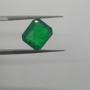 2.35ct Octagon Step Cut Panjshir Green Color Emerald