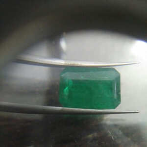 4.77ct Deep Velvet Green Octagon Cut Zambian Emerald