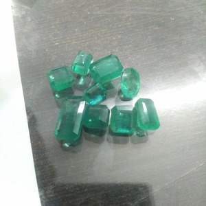 30.10ct loose emerald parcel 9pcs Zambian origin/