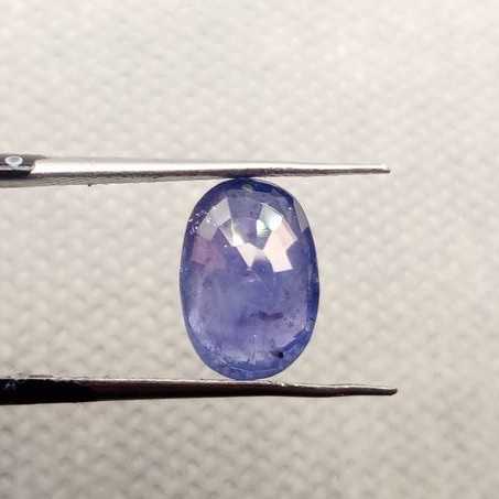 5.02 violetish blue oval cut sapphire