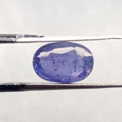 5.02 violetish blue oval cut sapphire