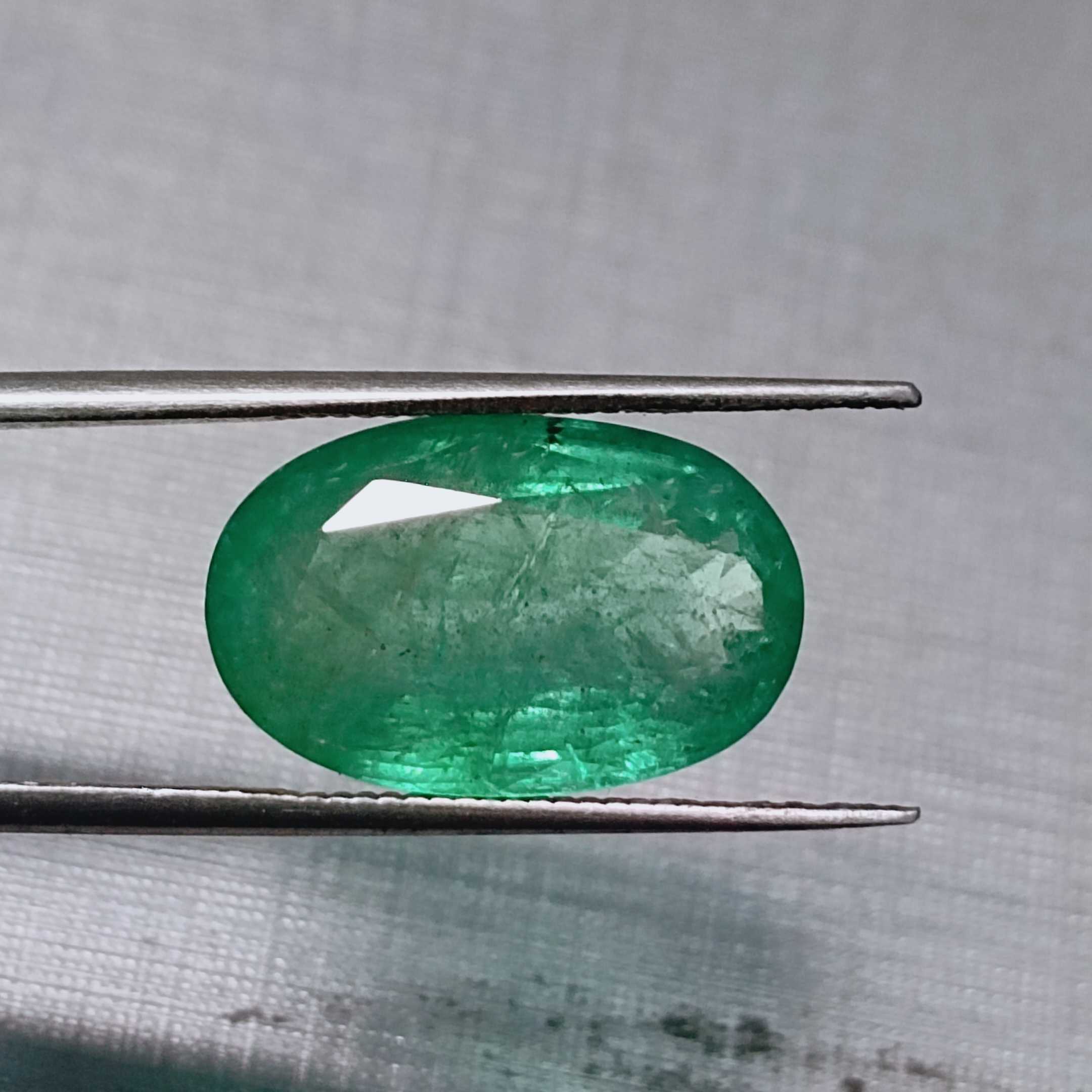 6.67ct medium deep velvet green oval shape Colombian emerald/