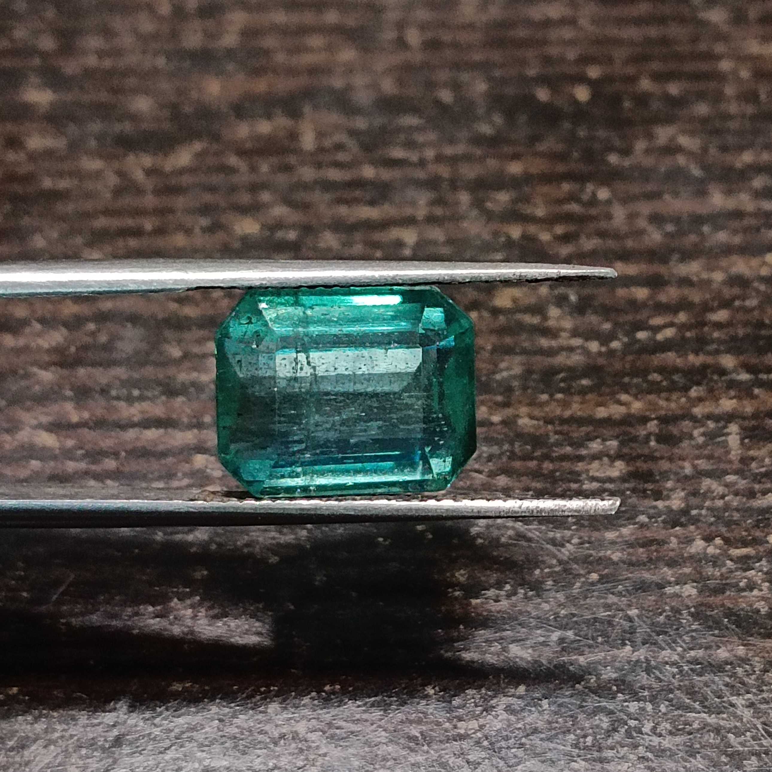 4.48ct pastel green octagon cut Zambian emerald 