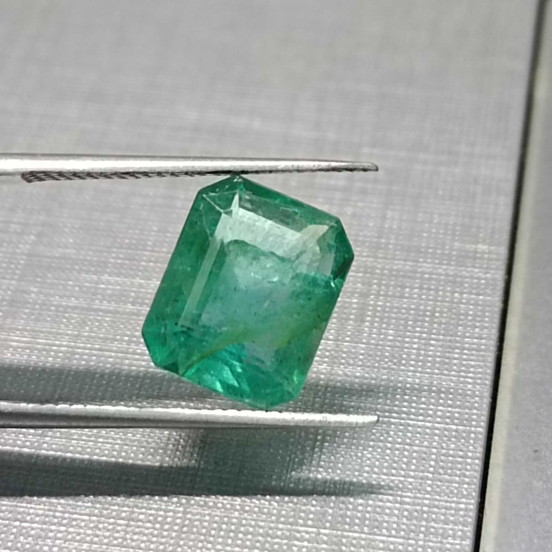 2.92ct medium green octagon shape Ethiopian emerald 