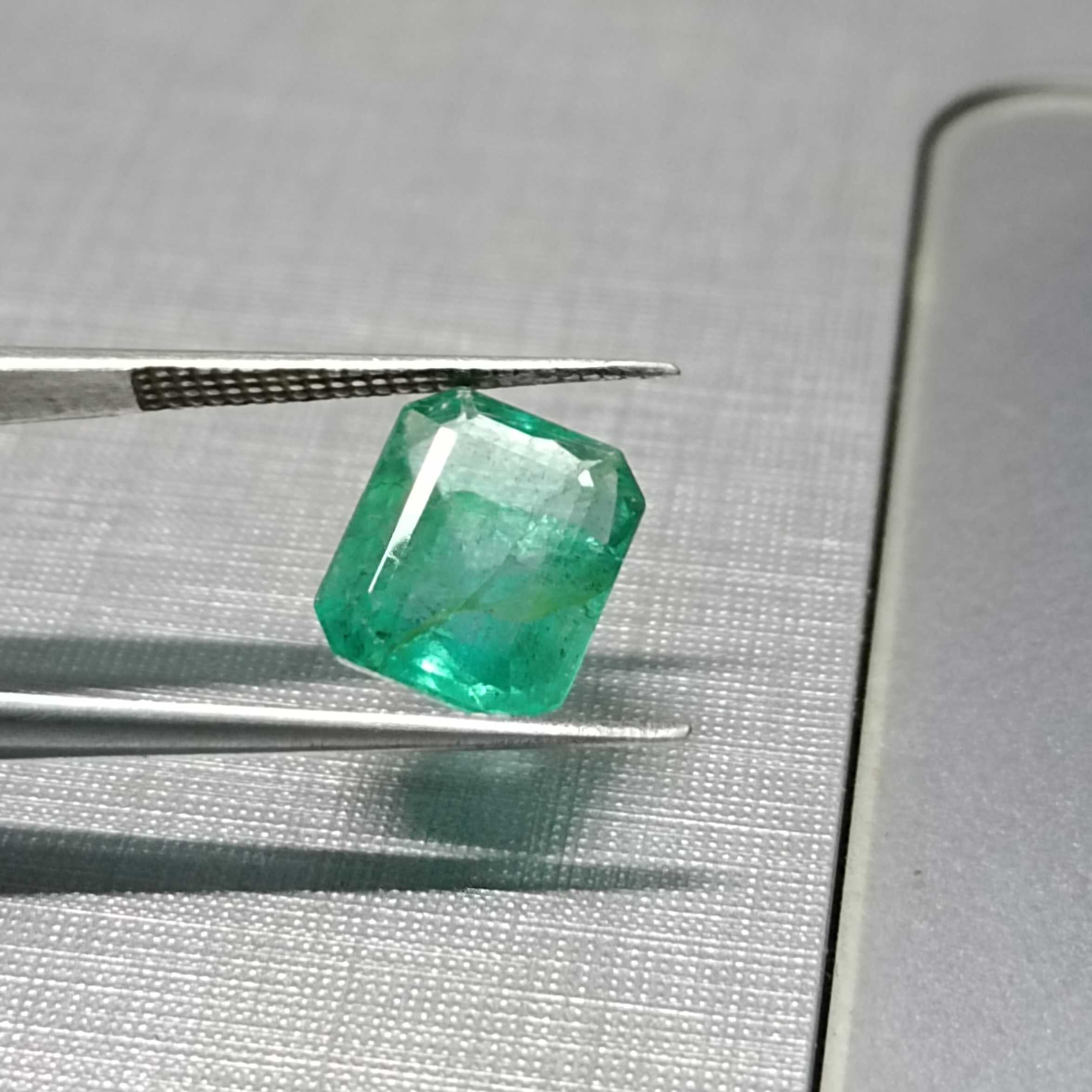 2.92ct medium green octagon shape Ethiopian emerald 