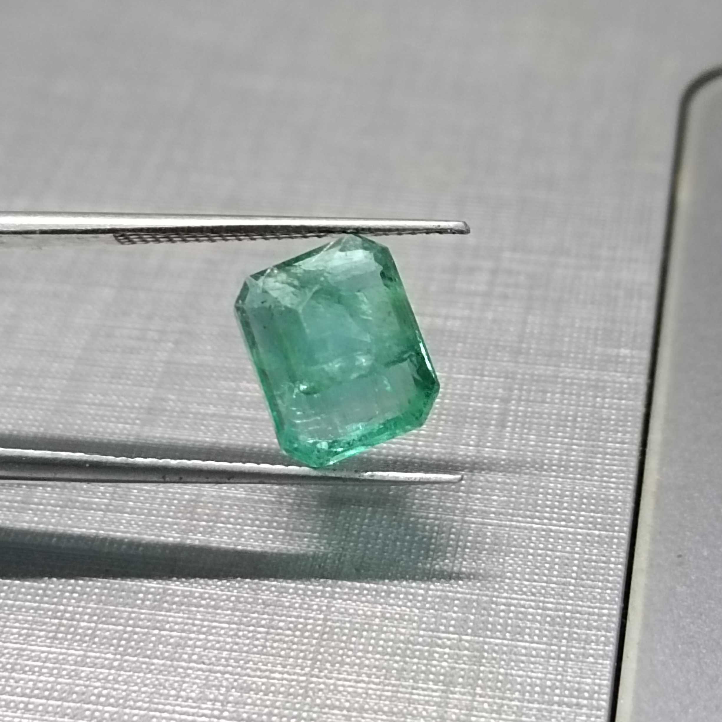 2.92ct medium green octagon shape Ethiopian emerald 