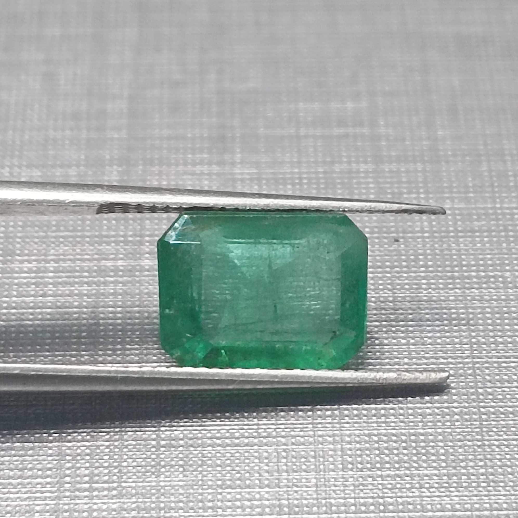2.58ct Pakistan green color emerald cut emerald