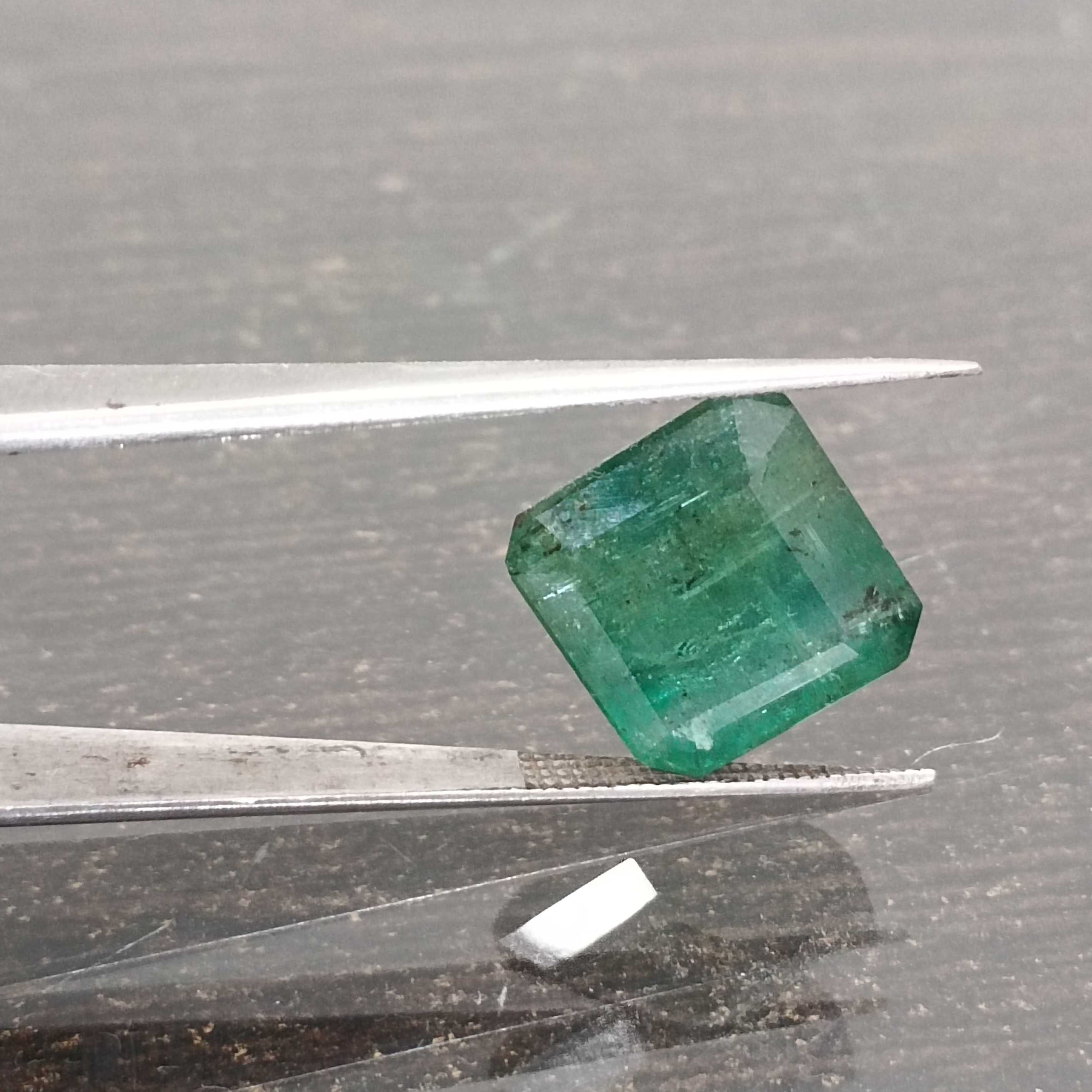 9.04ct forest green octagon step cut Zambian emerald/