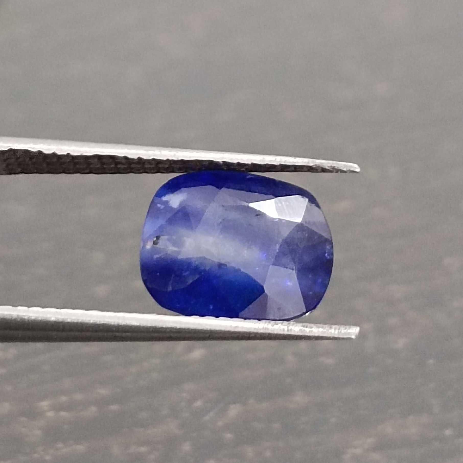 2.69ct IGI certified royal blue cushion cut sapphire  gemstone 