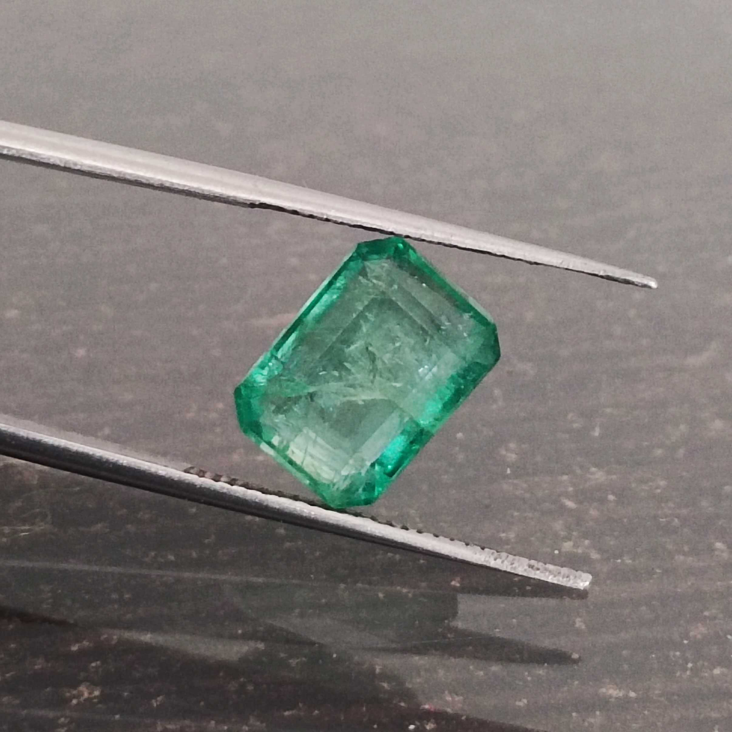 3.58ct medium live green emerald cut Ethiopian emerald /