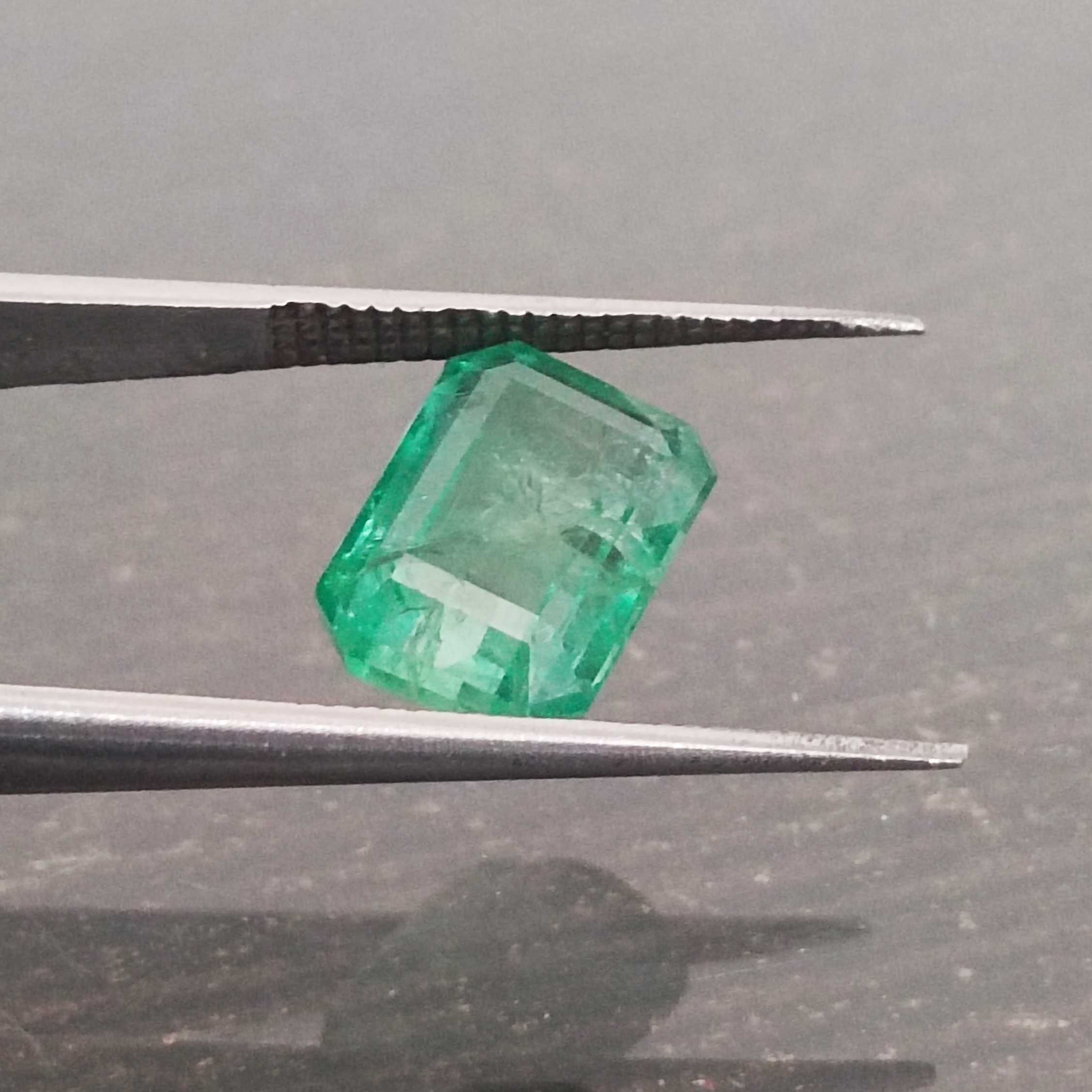 3.58ct medium live green emerald cut Ethiopian emerald 