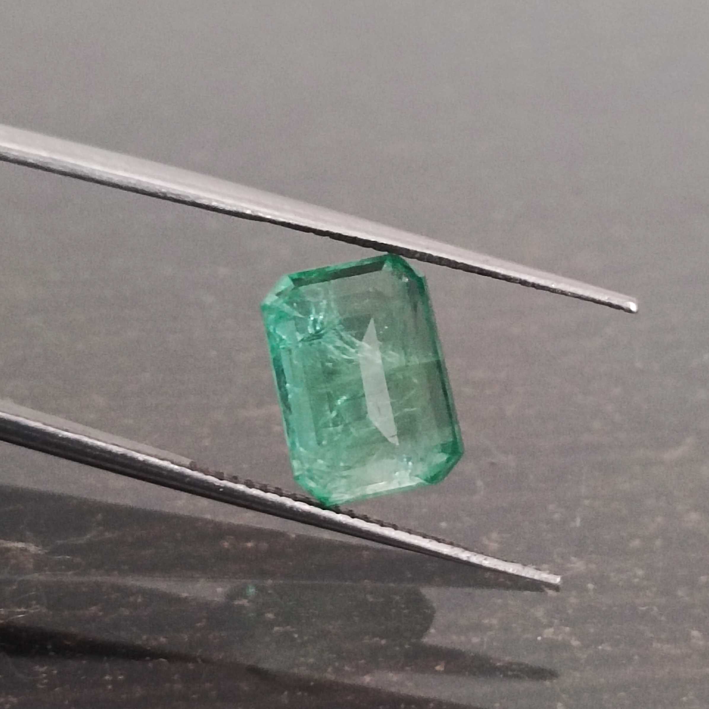 3.58ct medium live green emerald cut Ethiopian emerald 