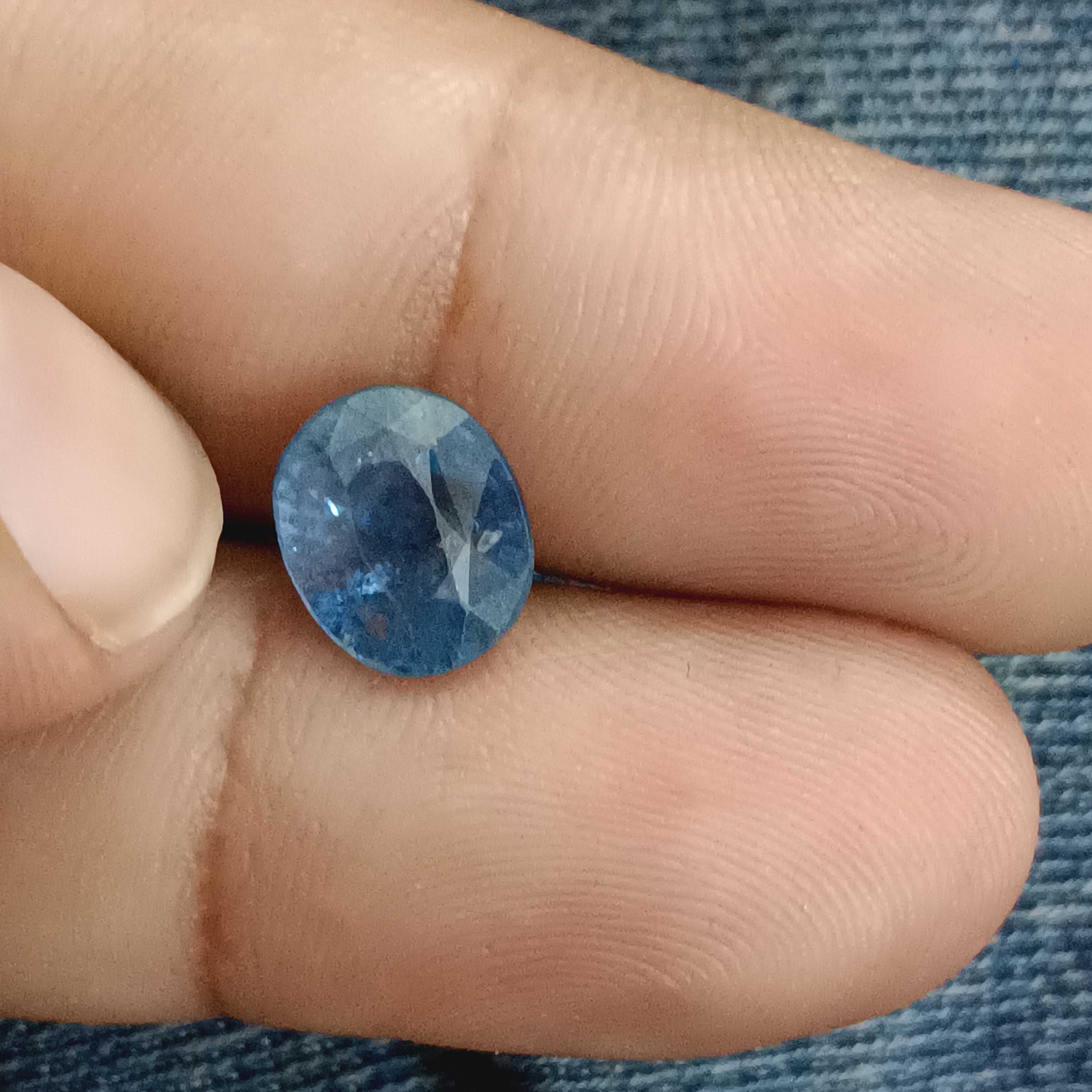 4.25ct IGI certified cobalt blue oval cut sapphire gem