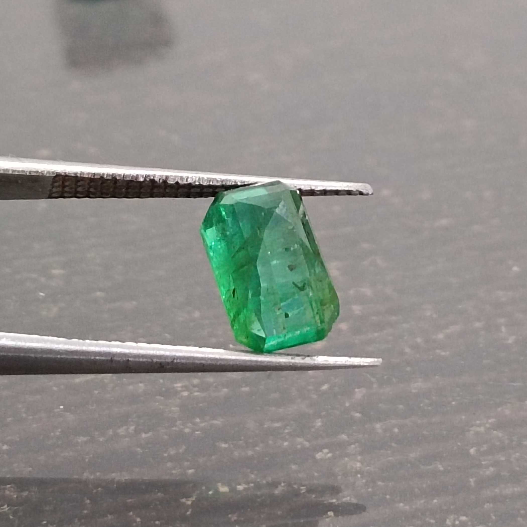 2.06ct vivid green octagon emerald. Certified on demand