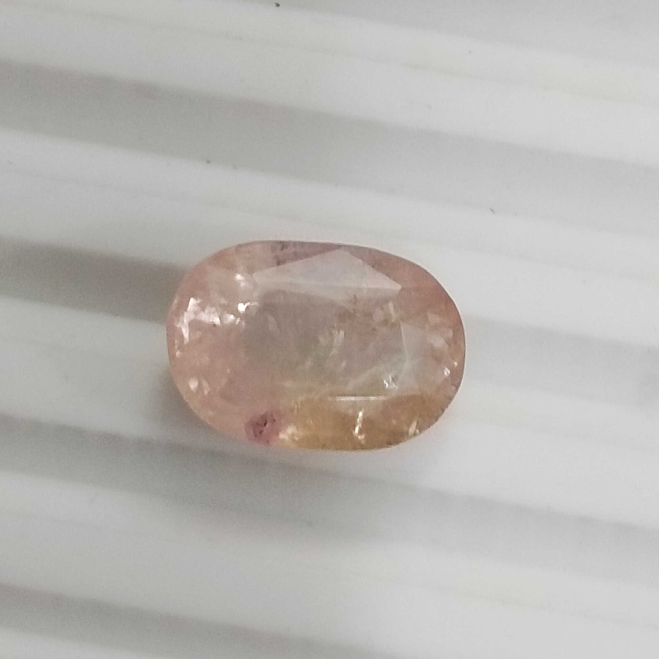 5.83ct IGI certified padparadscha sapphire oval cut unheated gemstone /