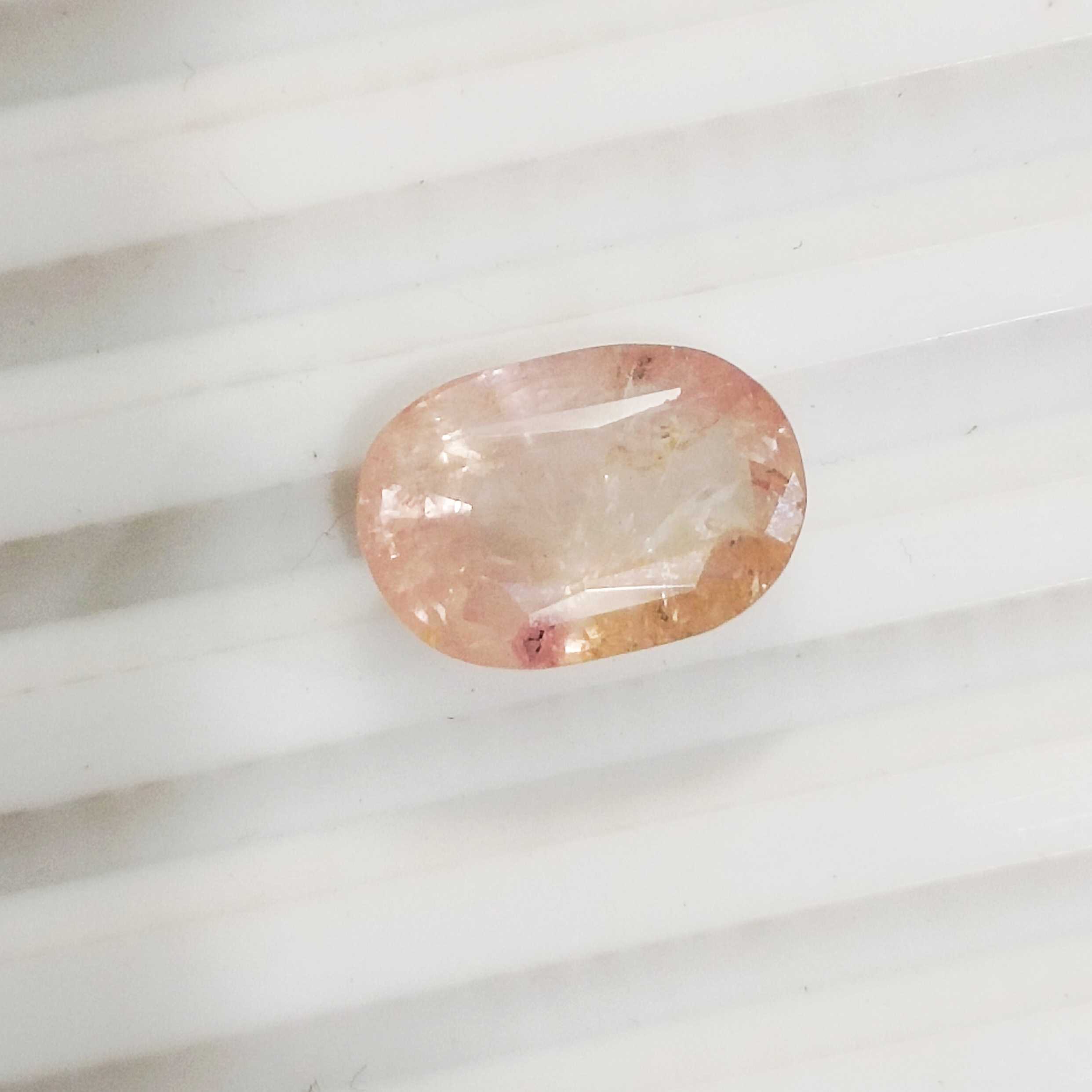 5.83ct IGI certified padparadscha sapphire oval cut unheated gemstone 