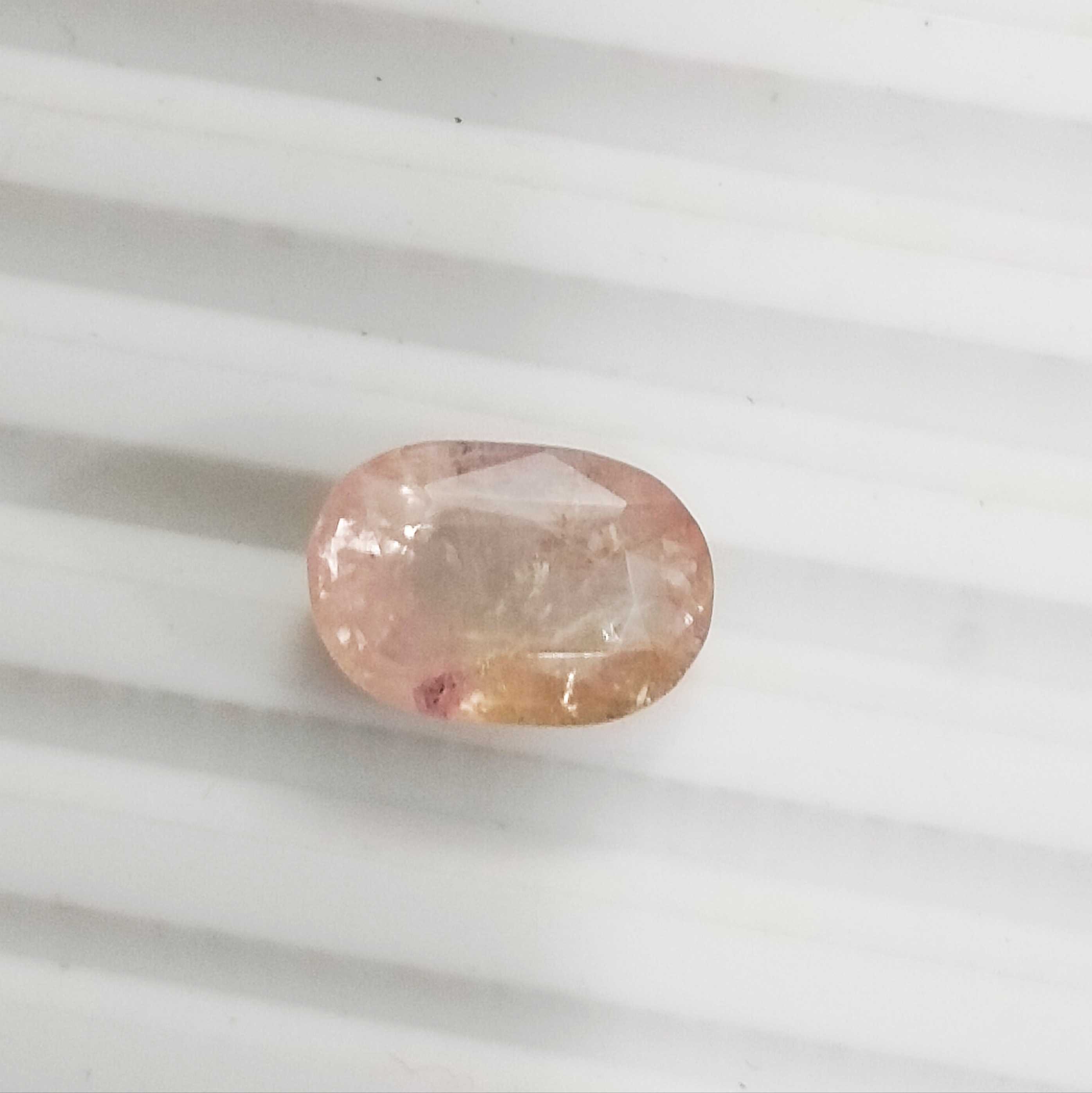 5.83ct IGI certified padparadscha sapphire oval cut unheated gemstone 