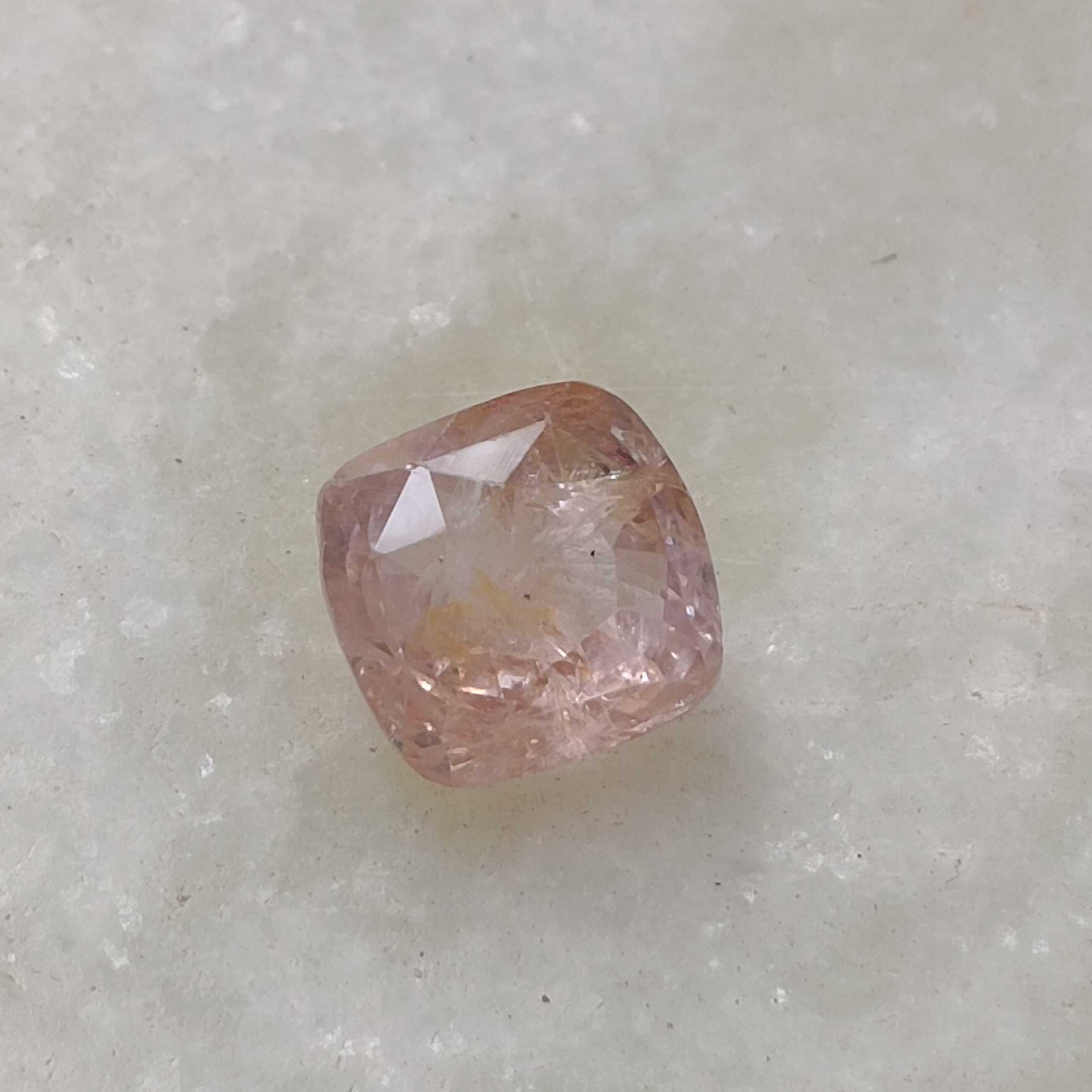 4.66ct IGI certified cushion mix padparadscha sapphire gem