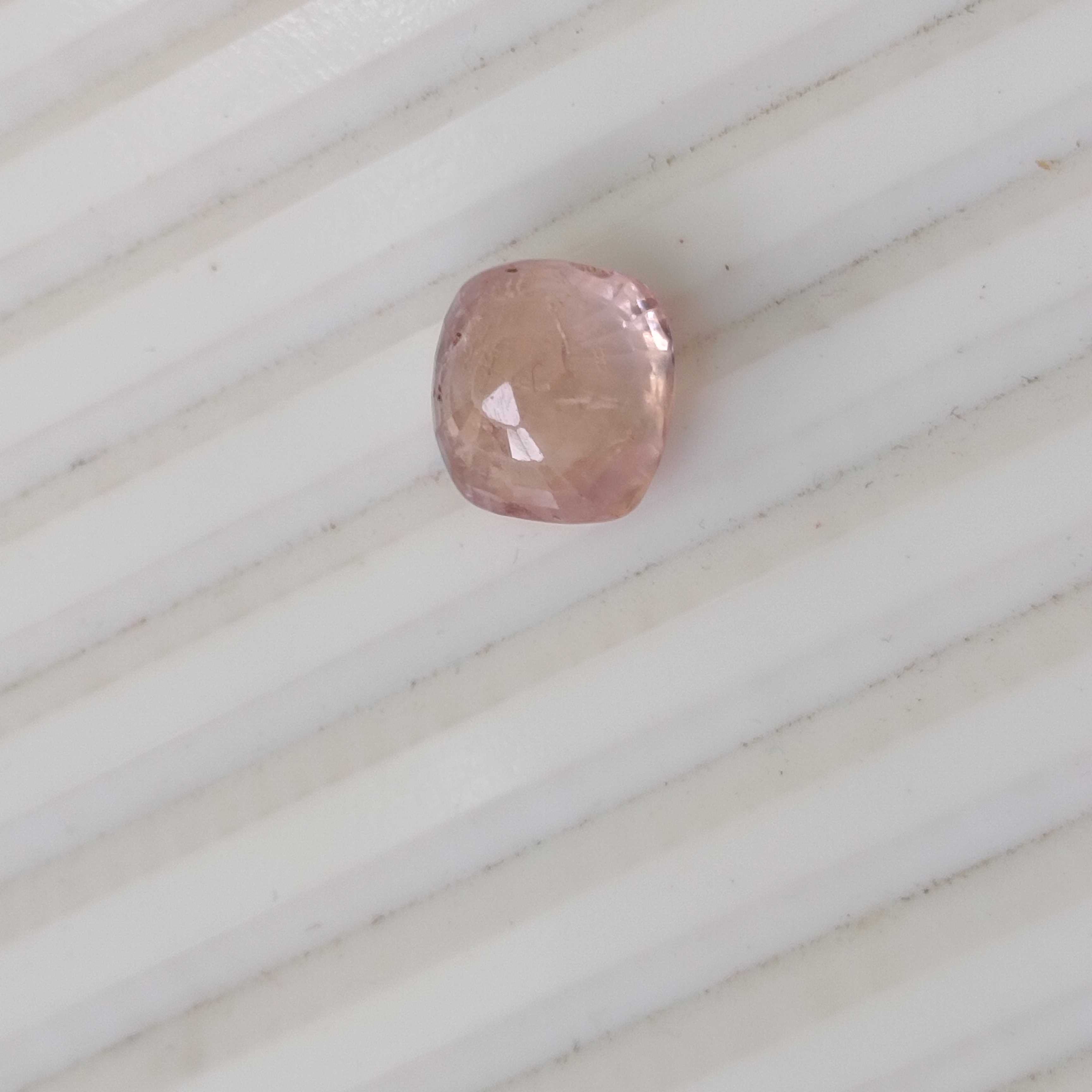 5.44ct IGI certified orange pink cushion mix padparadscha sapphire 