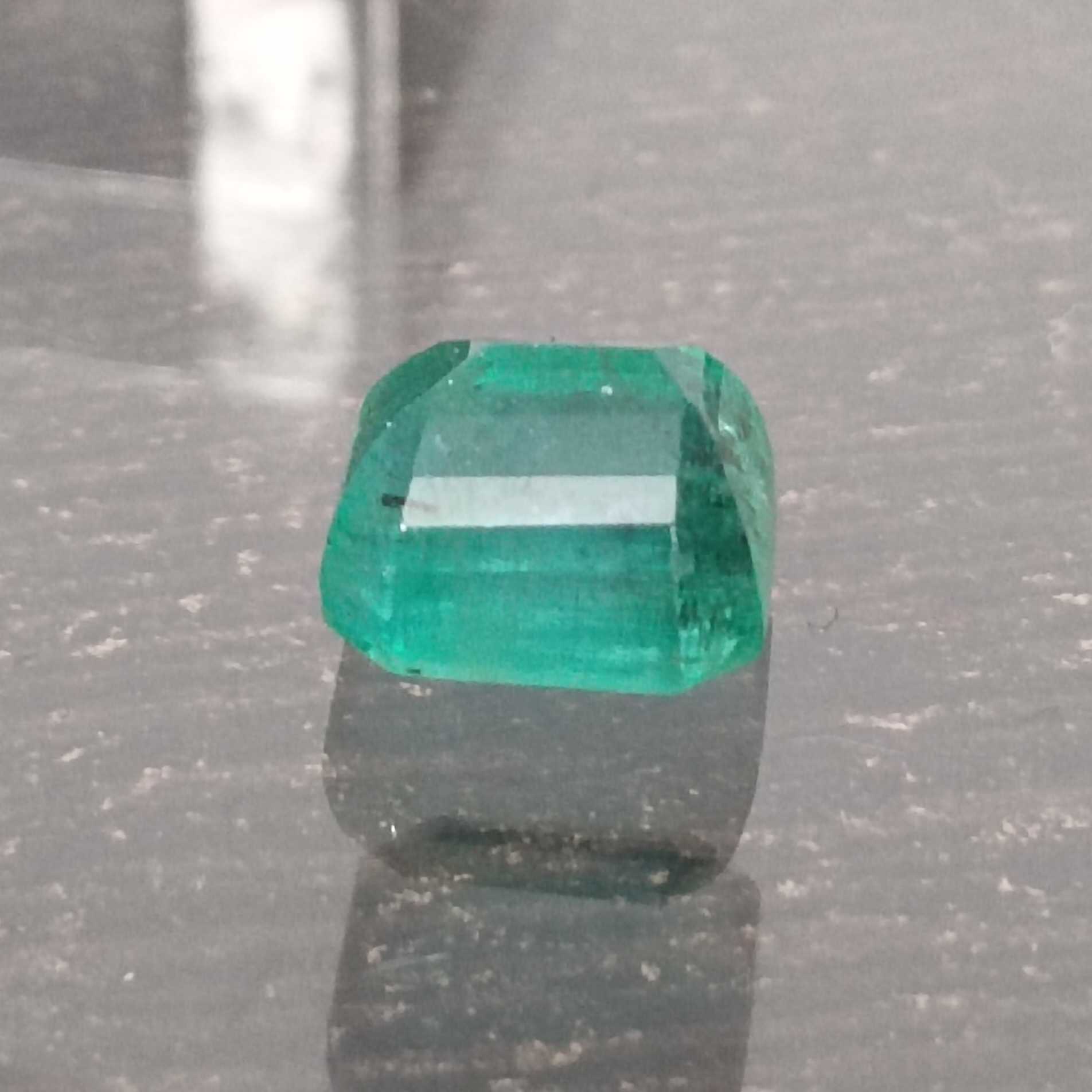 4.36ct spring green octagon cut emerald