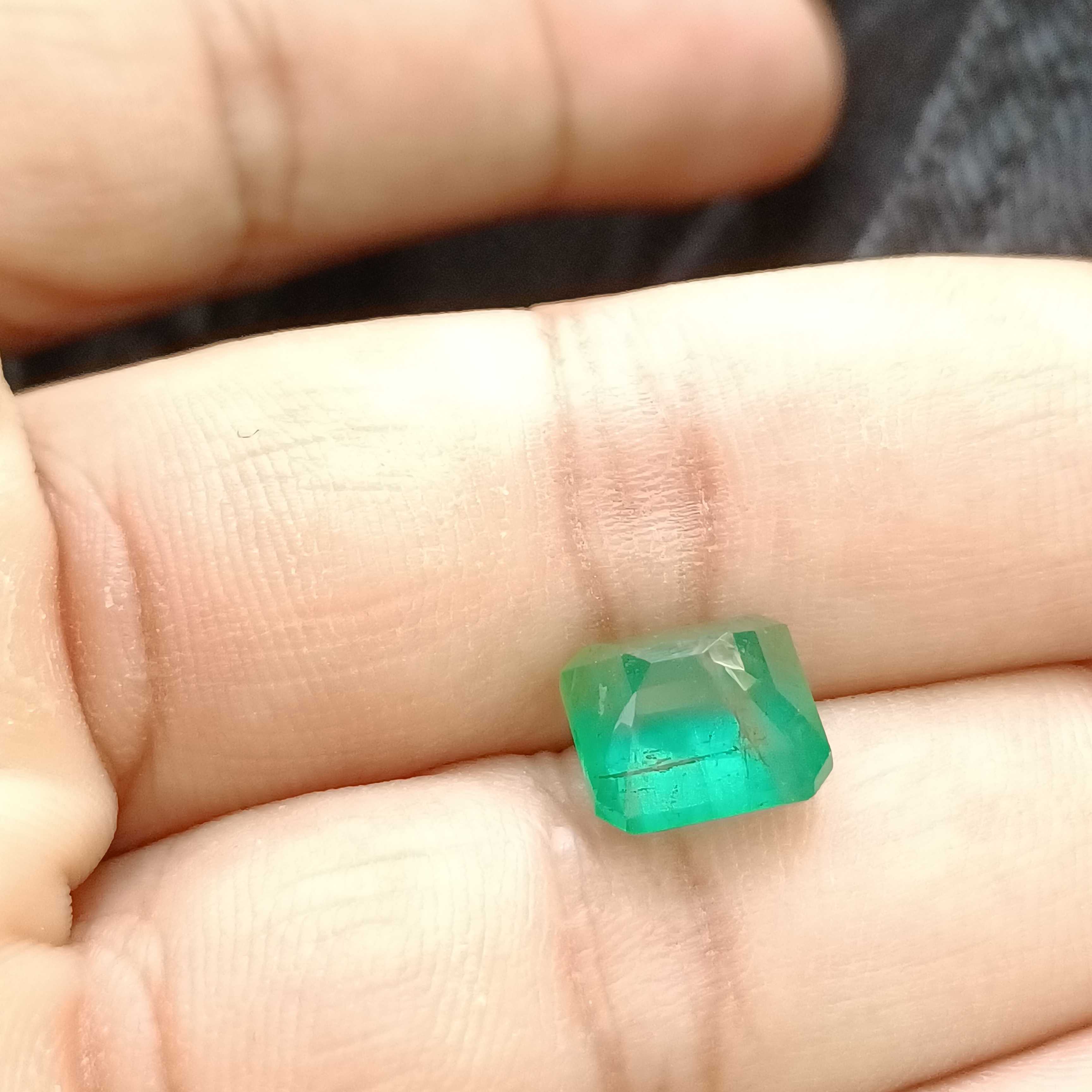 4.31ct velvet medium green octagon emerald