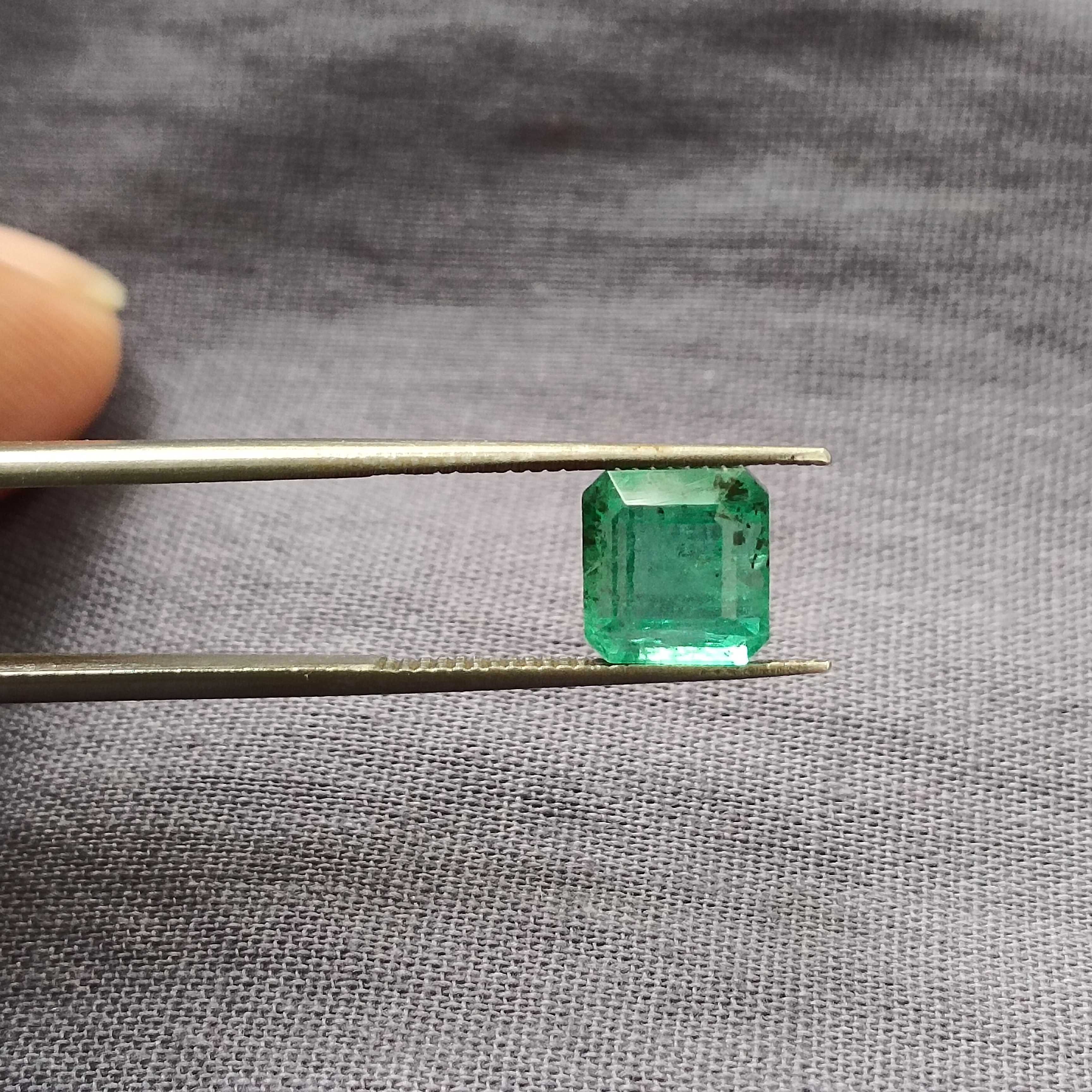 2.40ct spring green square octagon emerald certified 