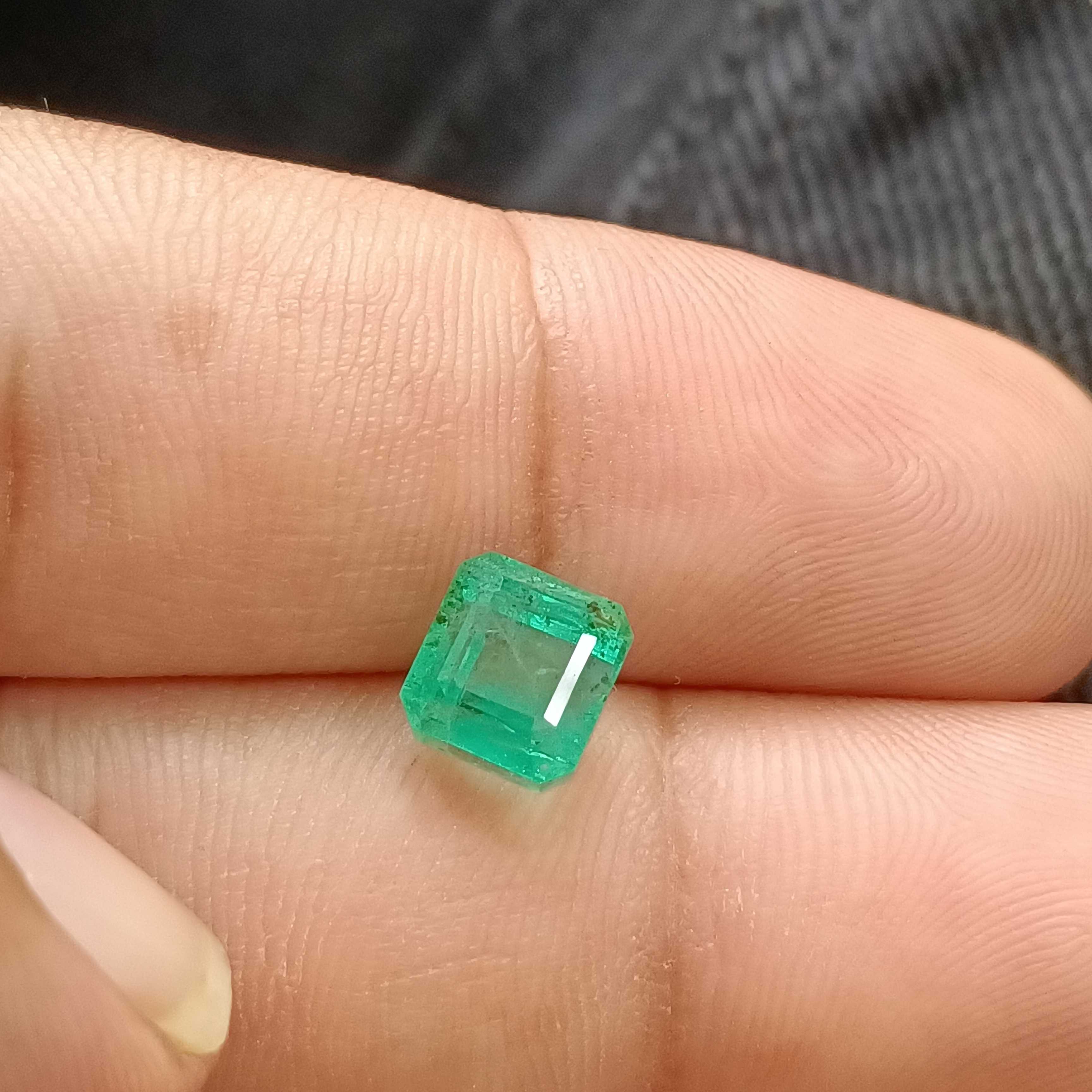 2.40ct spring green square octagon emerald certified 