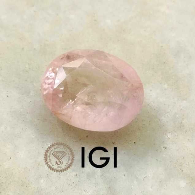 9.04ct IGI certified light orange pink padparadscha sapphire gem/