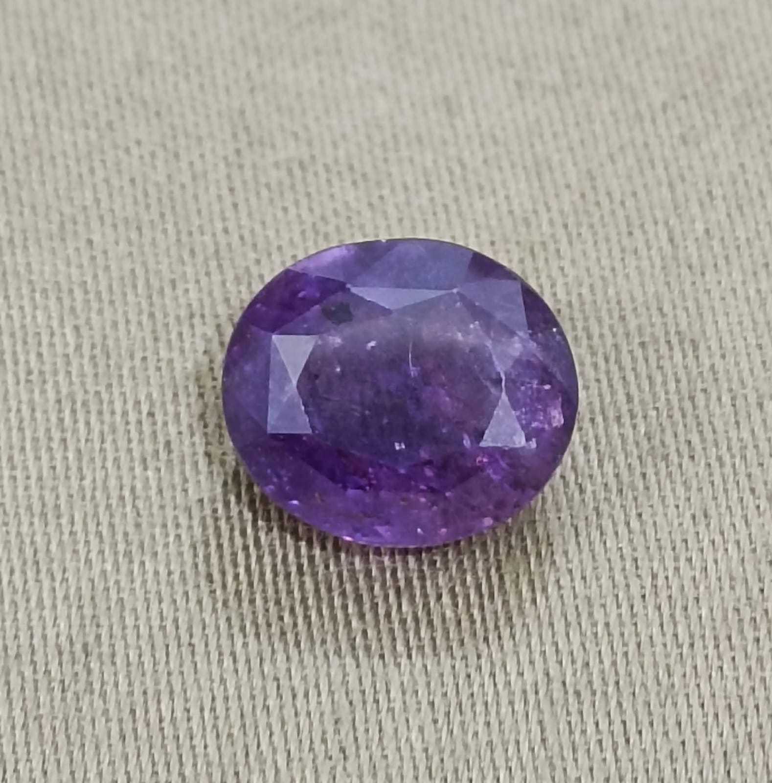 3.09ct blue purple unheated Kashmir sapphire gemstone 