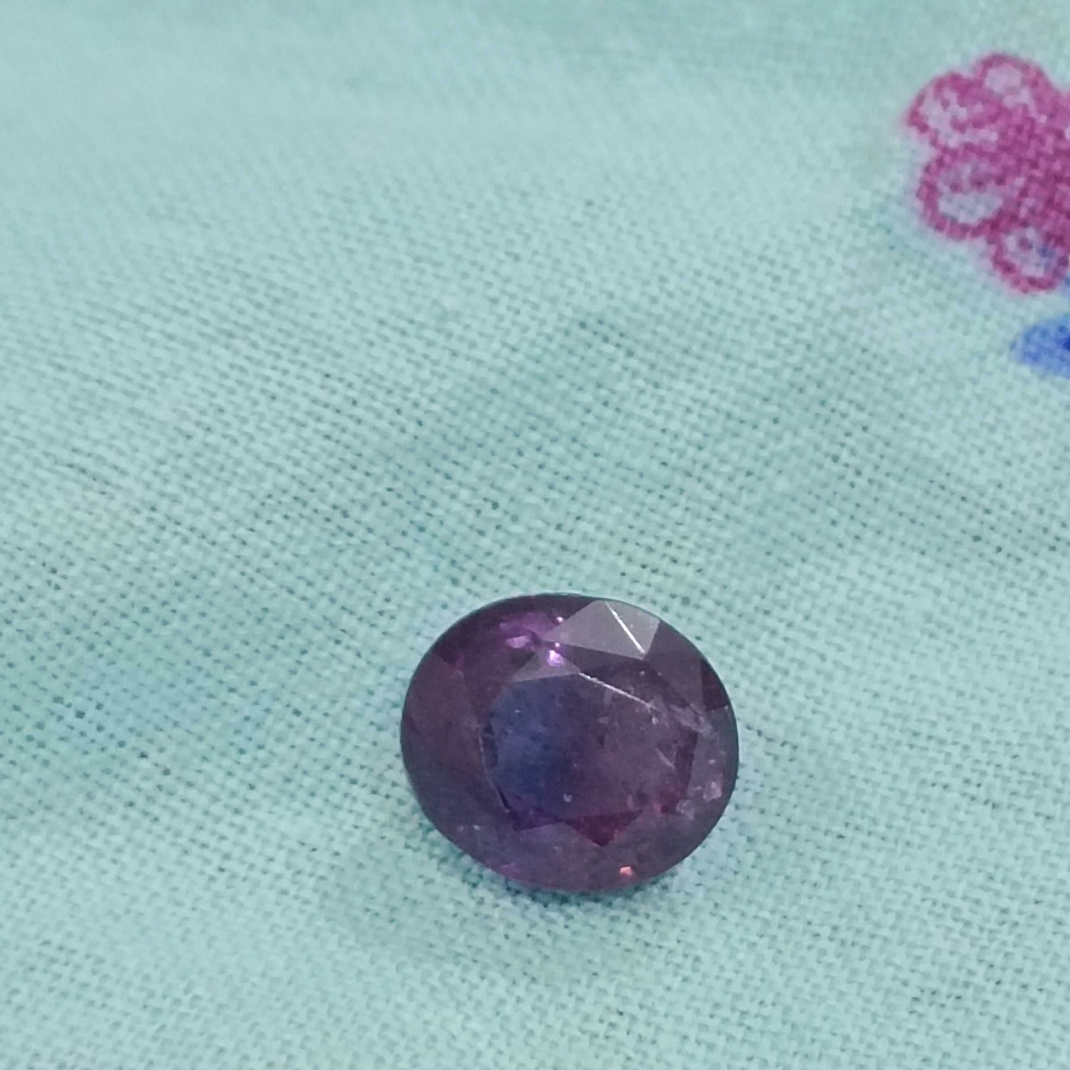 3.09ct blue purple unheated Kashmir sapphire gemstone