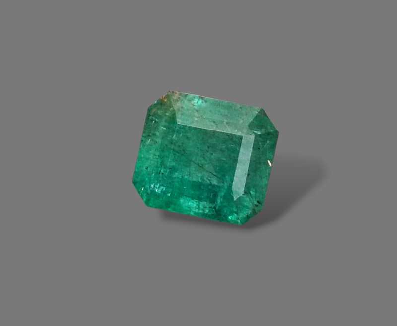 4.36ct certified medium deep green octagon emerald gem