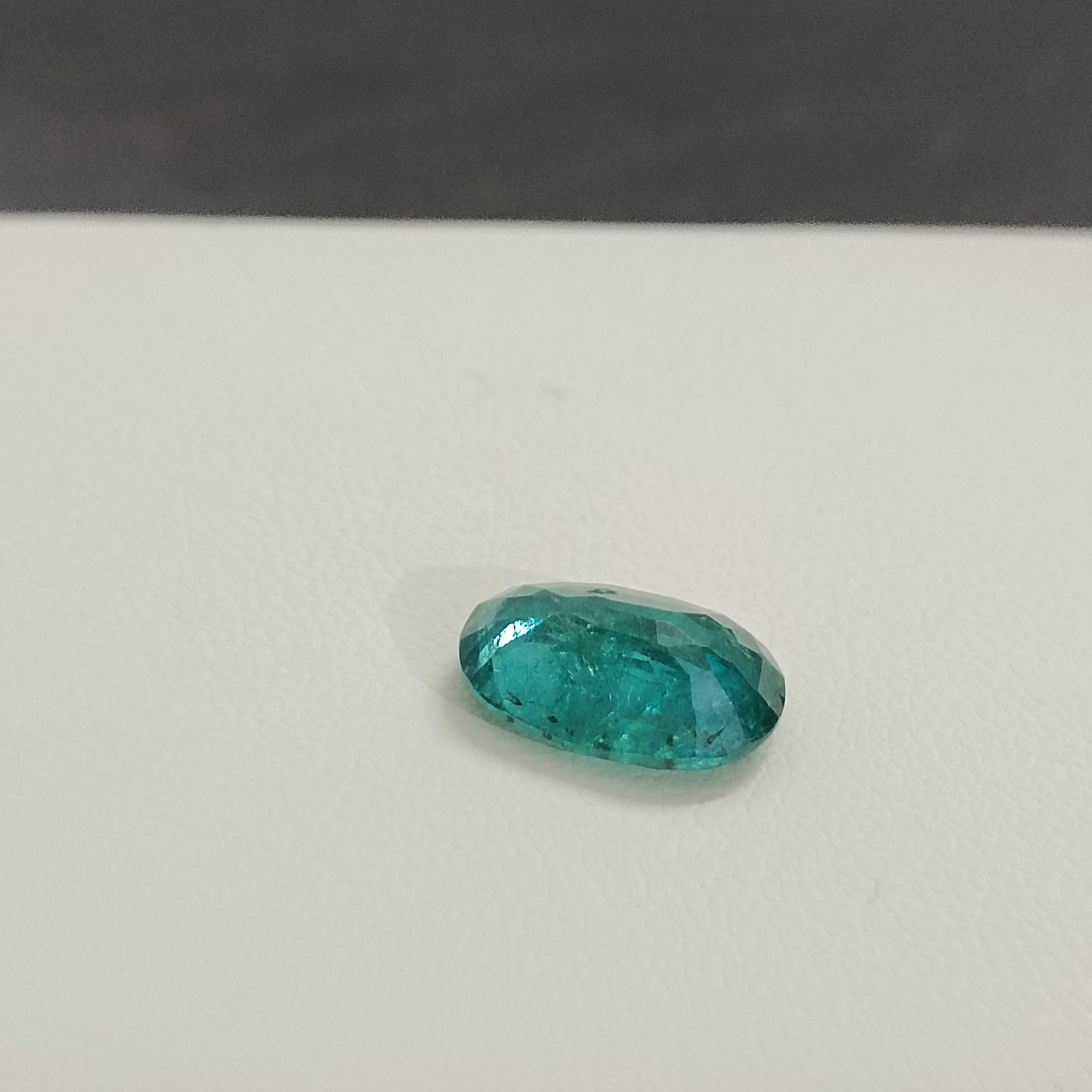 2.93ct oval deep bluish green emerald 