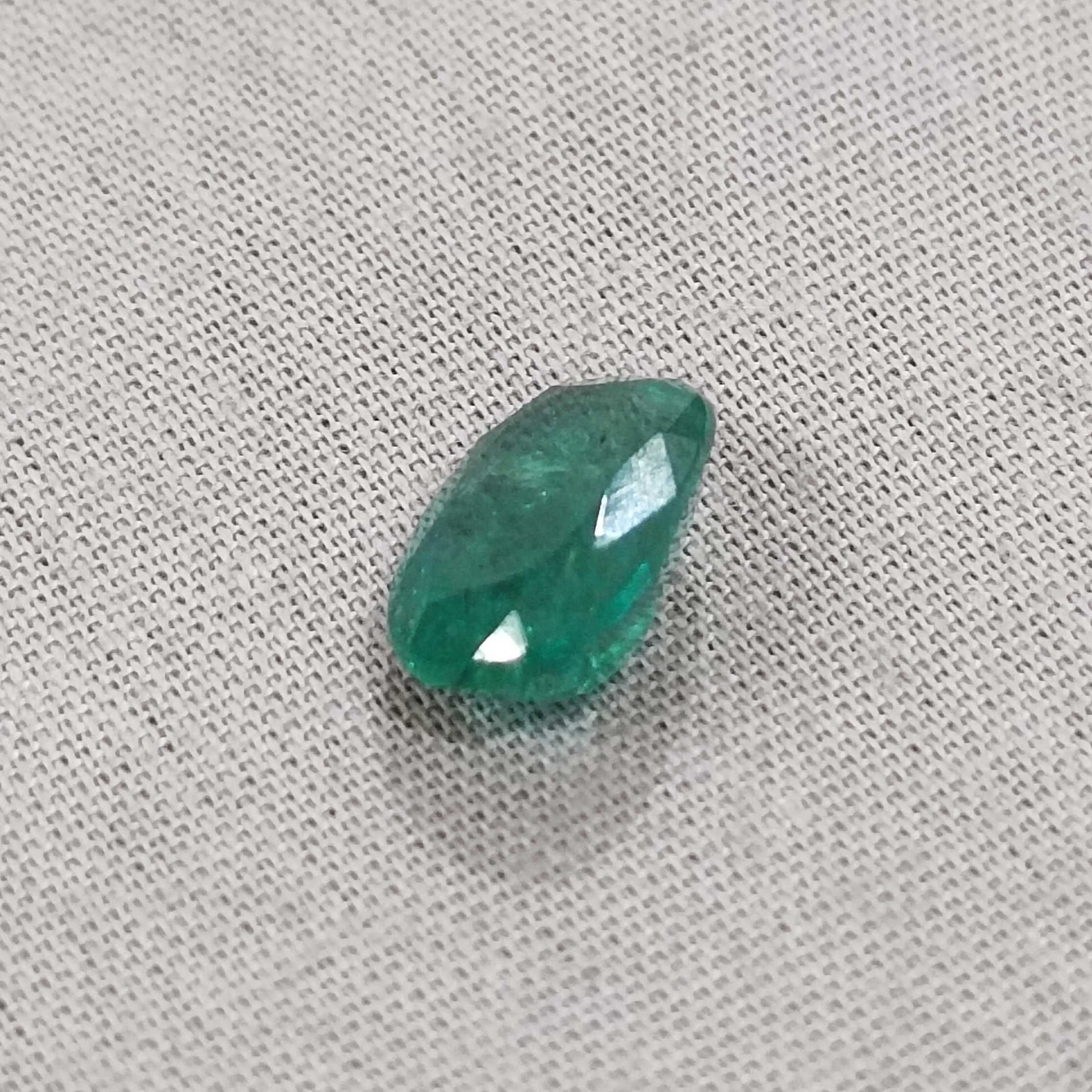 2.93ct oval deep bluish green emerald 