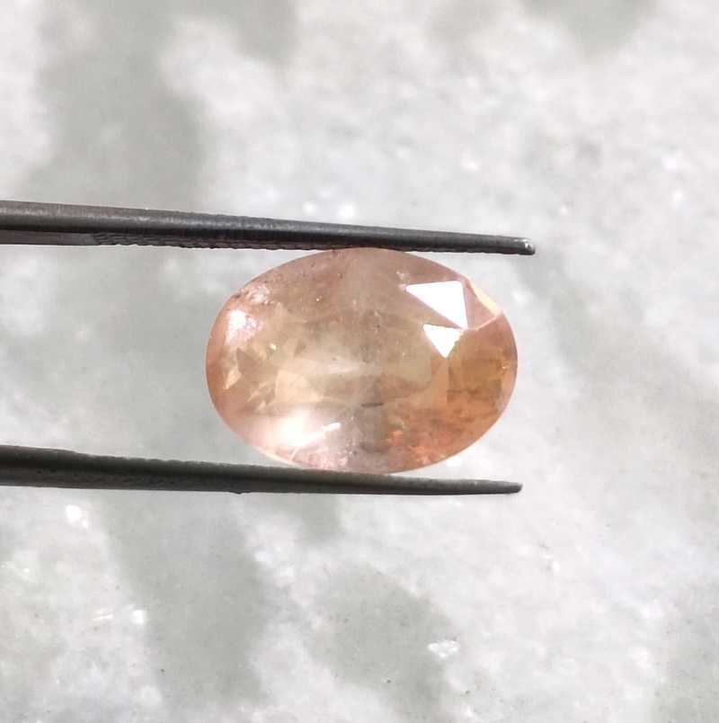 6.44ct GJEPC and AGR certified natural padparadscha sapphire gemstone