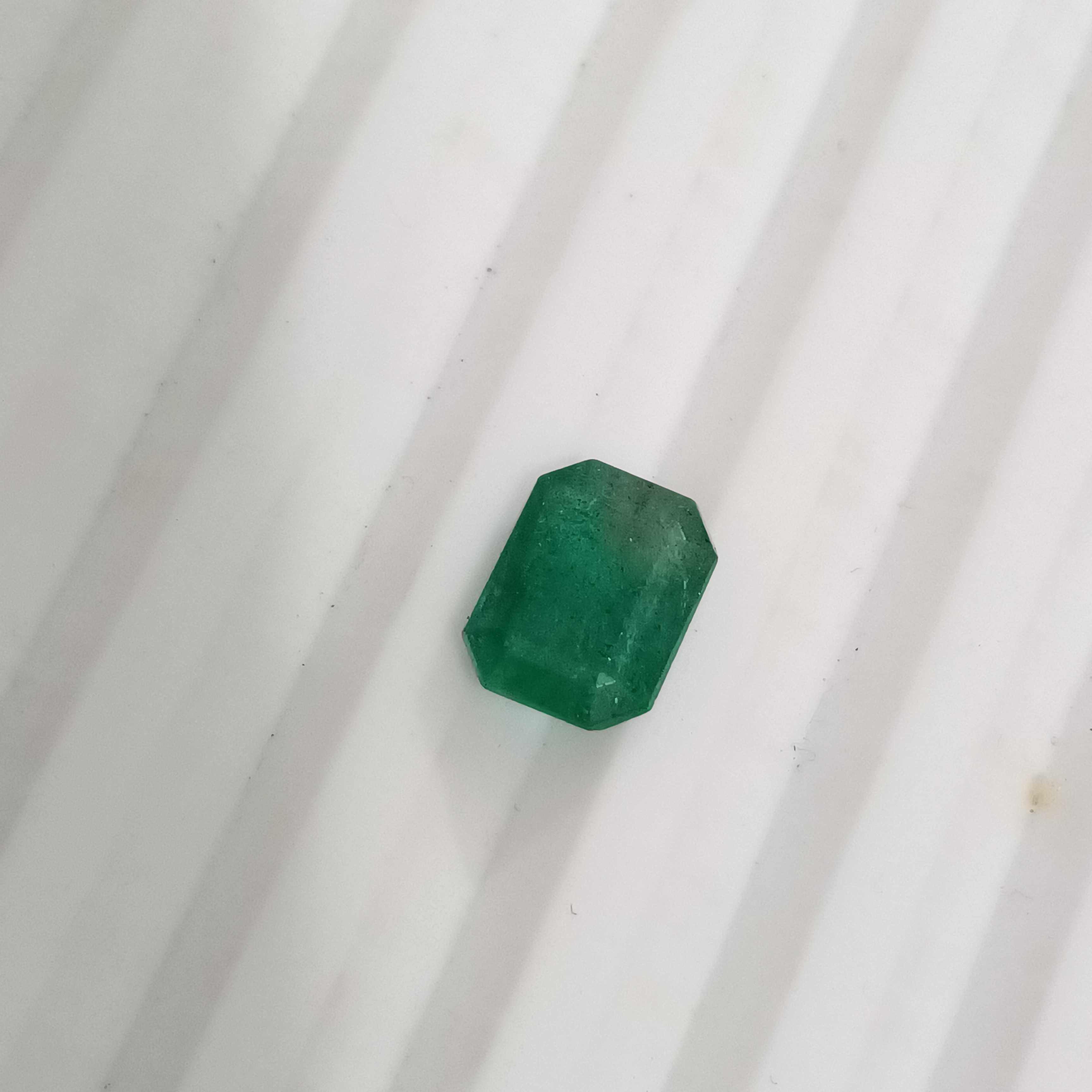 2.38ct deep velvet green octagon emerald gem