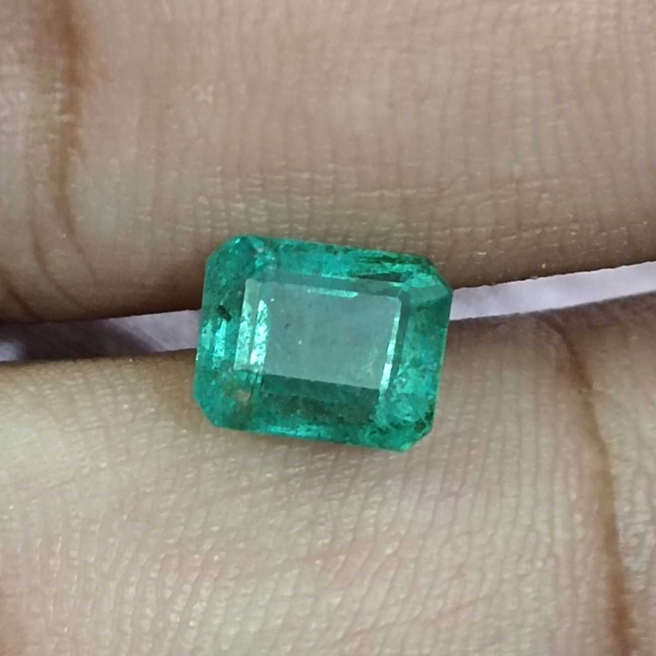 2.41ct pine green octagon emerald /