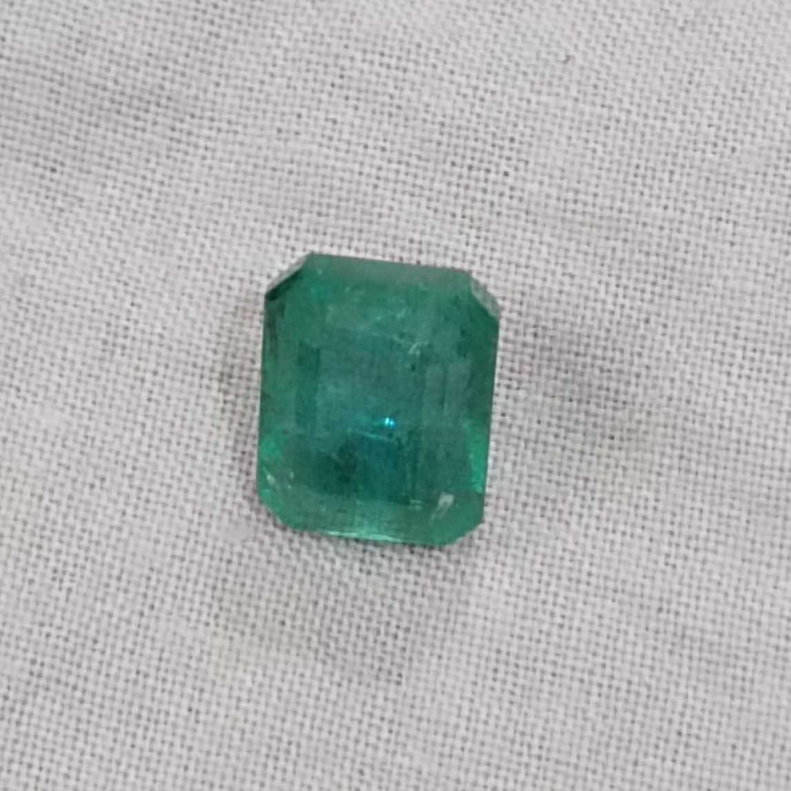 2.41ct pine green octagon emerald 