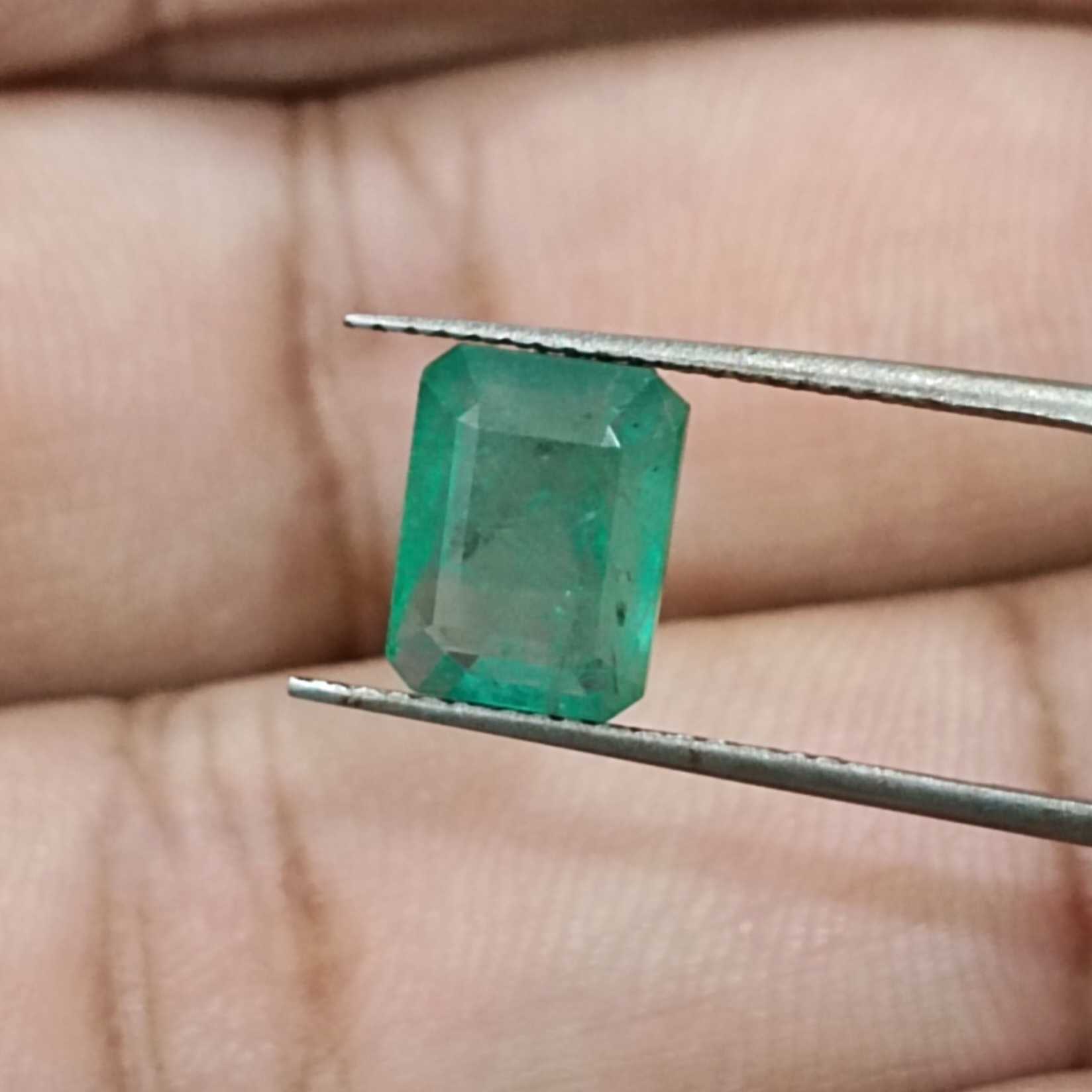 2.42ct medium light octagon emerald