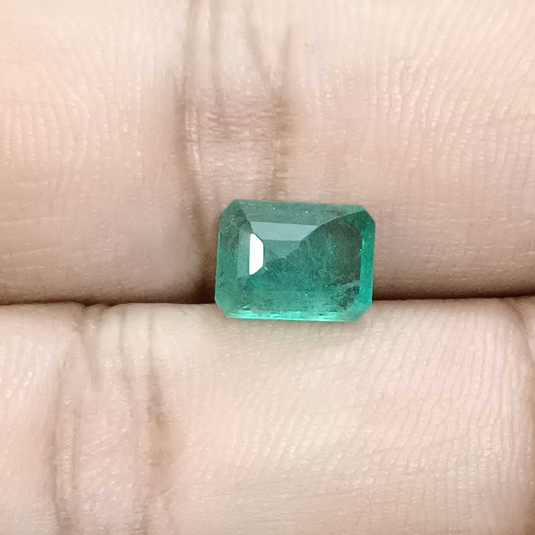 2.42ct medium light octagon emerald