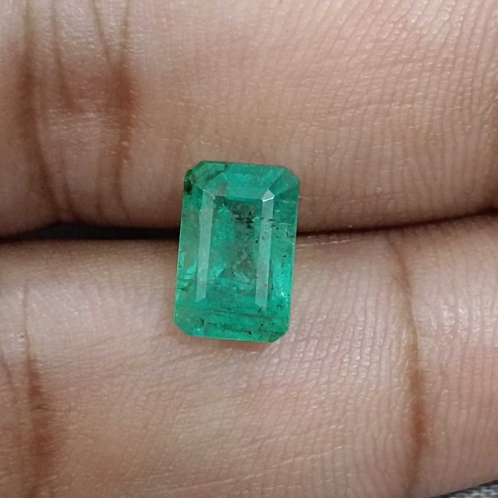 2.71ct medium emerald green octagon emerald 