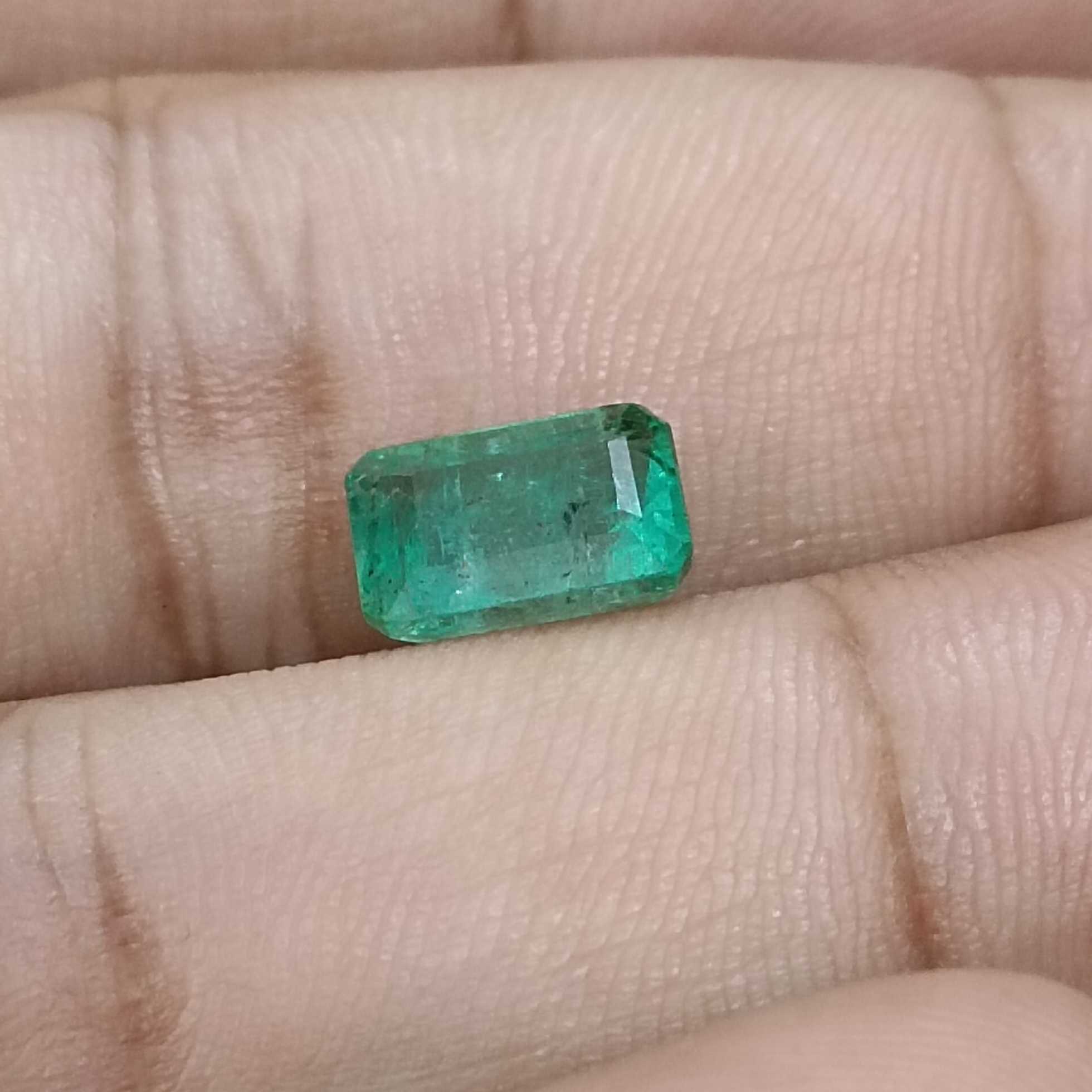 2.71ct medium emerald green octagon emerald 