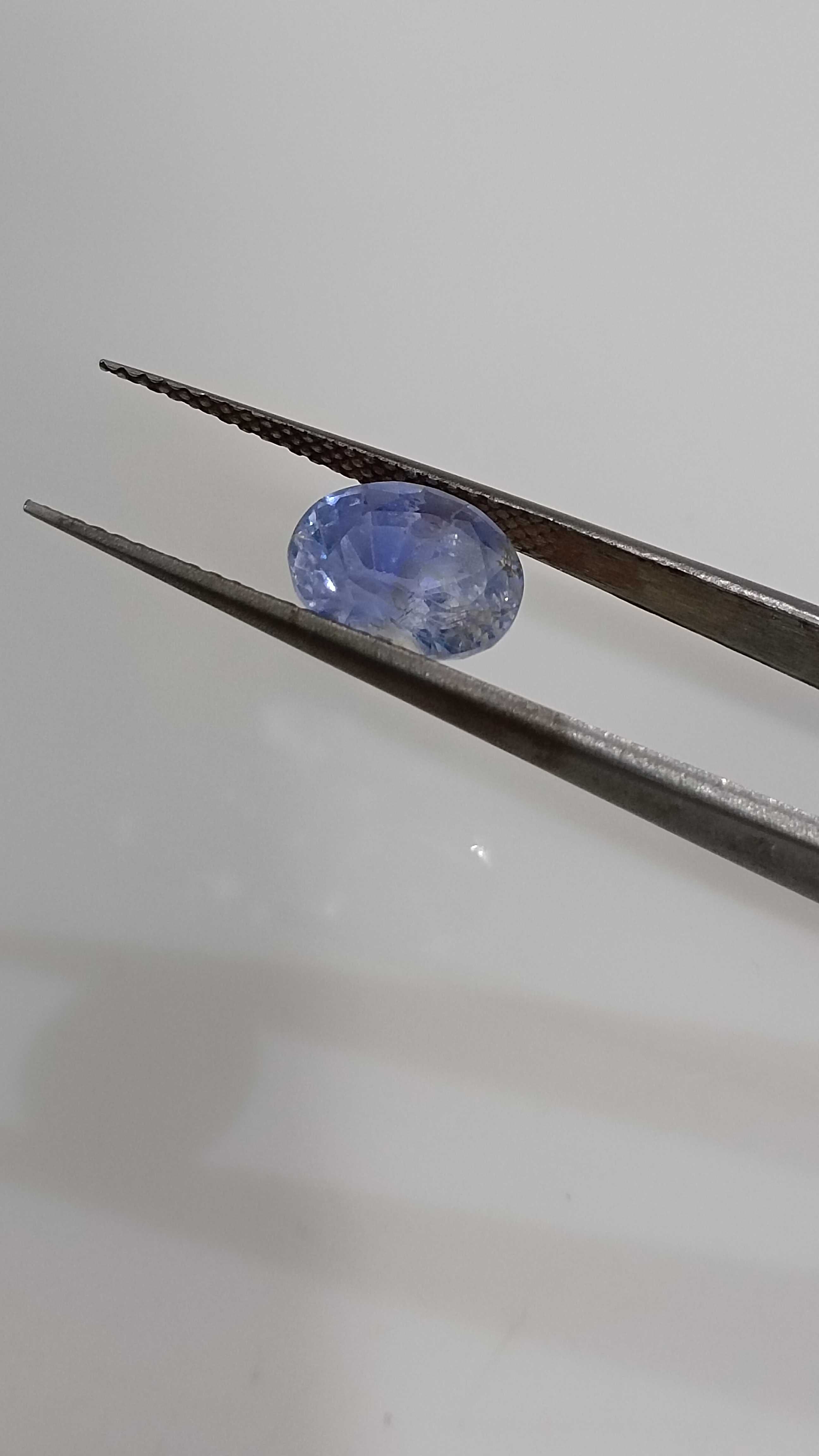 2.84ct Ceylon unheated clean bright blue sapphire gemstone oval shape