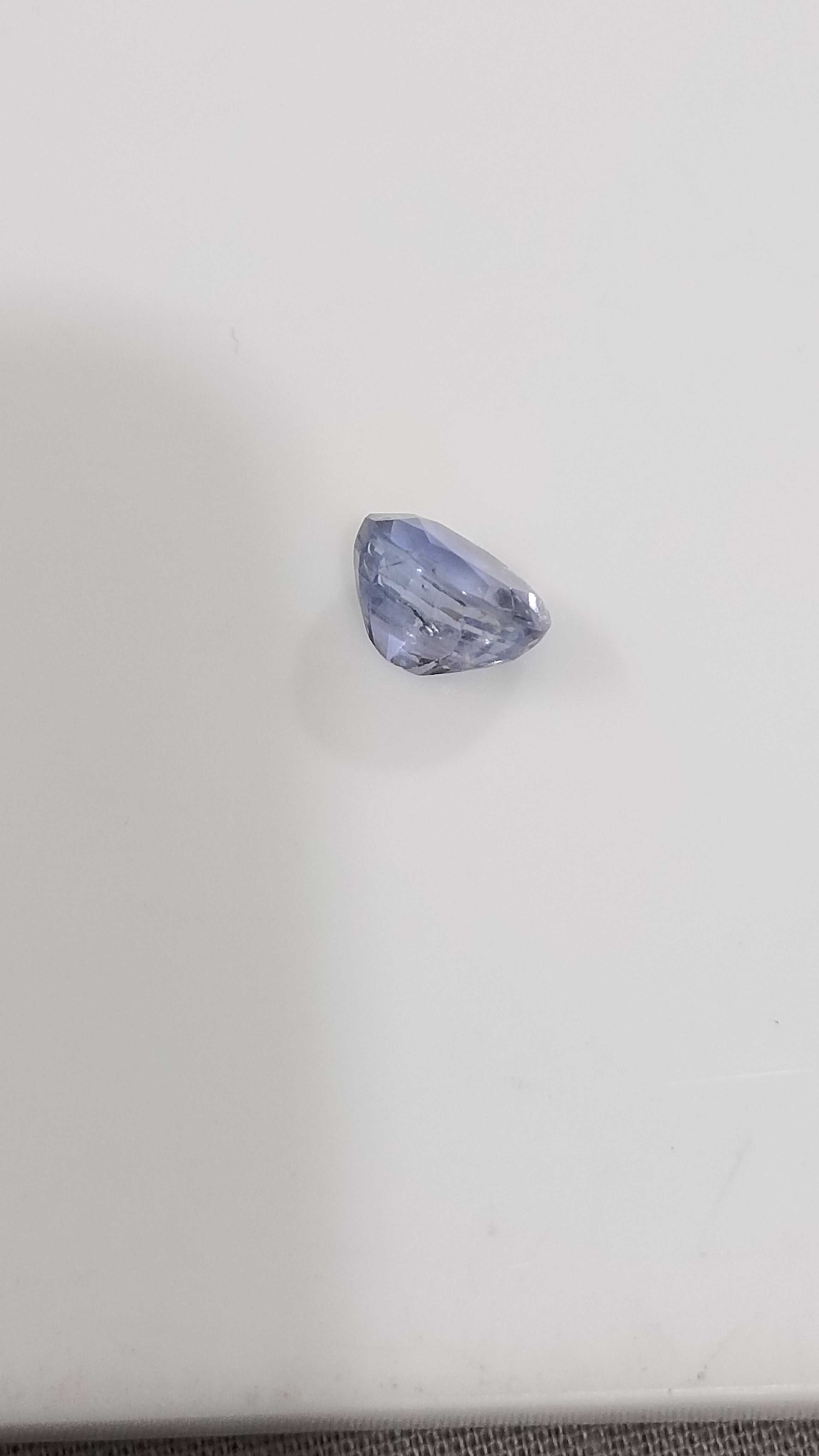 2.84ct Ceylon unheated clean bright blue sapphire gemstone oval shape