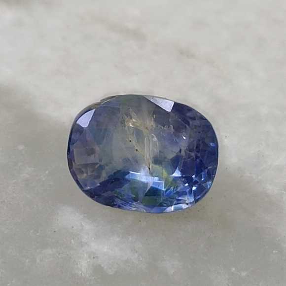 3.37ct IGI certified unheated bright blue sapphire grmstone /