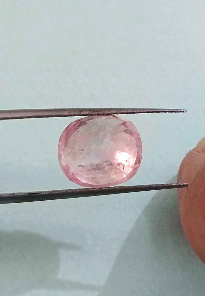 5.73ct AGR certified cushion cut unheated padparadscha sapphire gemstone 