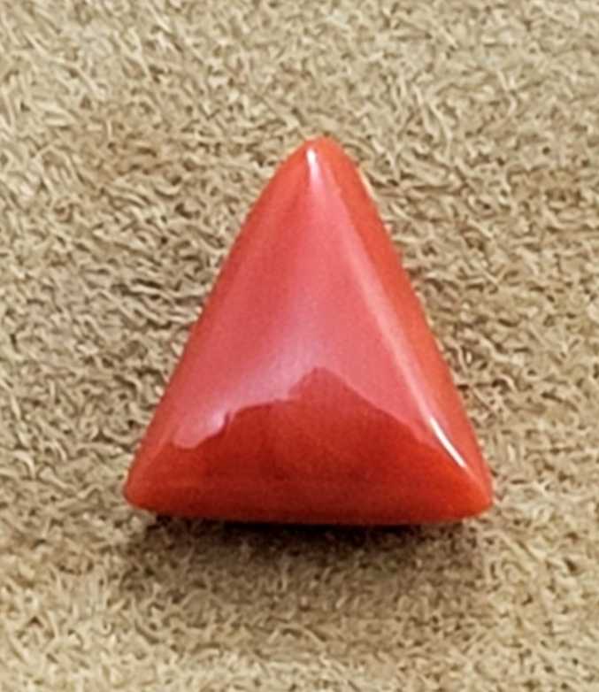 3.90ct (4.25ratti) narual raddish orange coral gemstone 