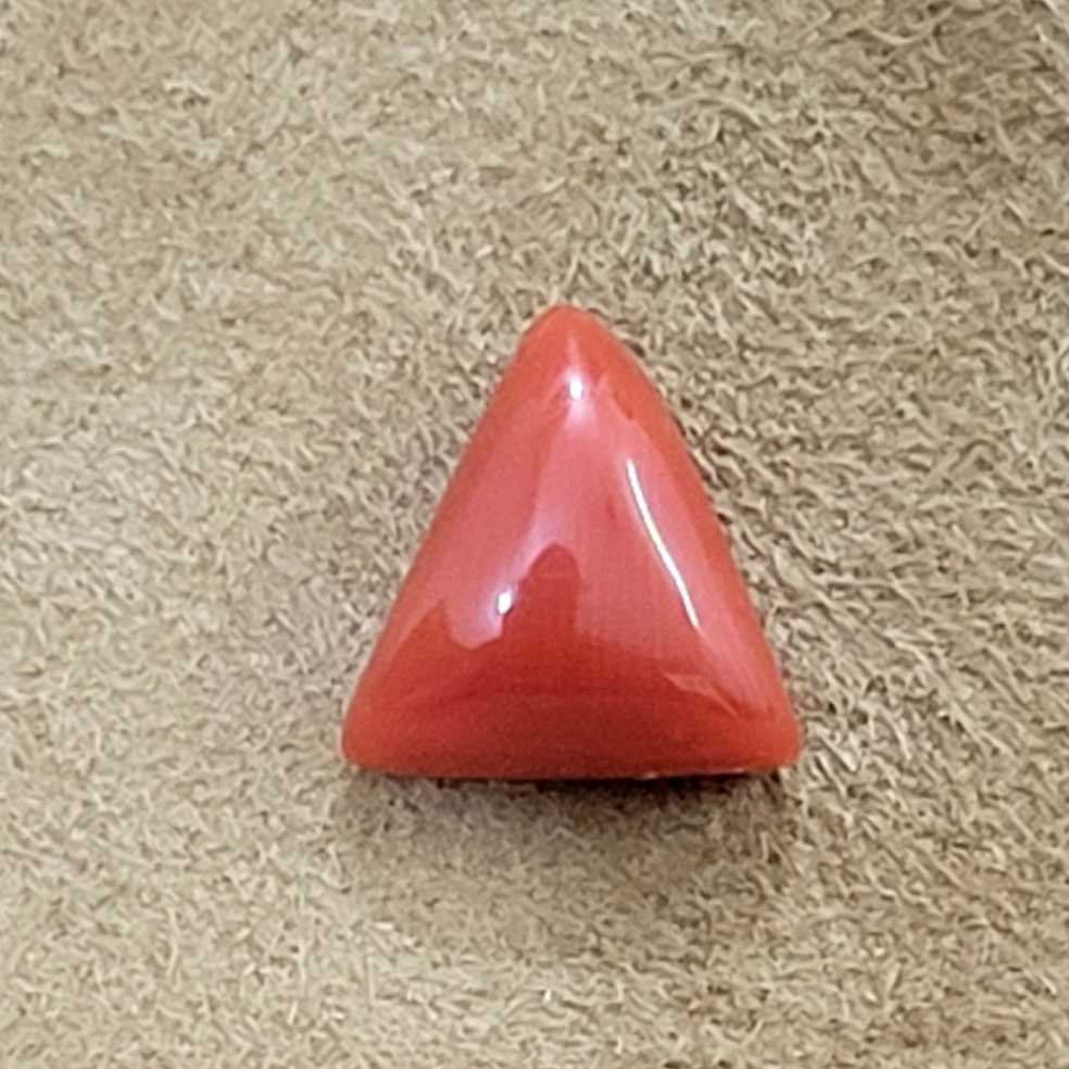 3.90ct (4.25ratti) narual raddish orange coral gemstone /