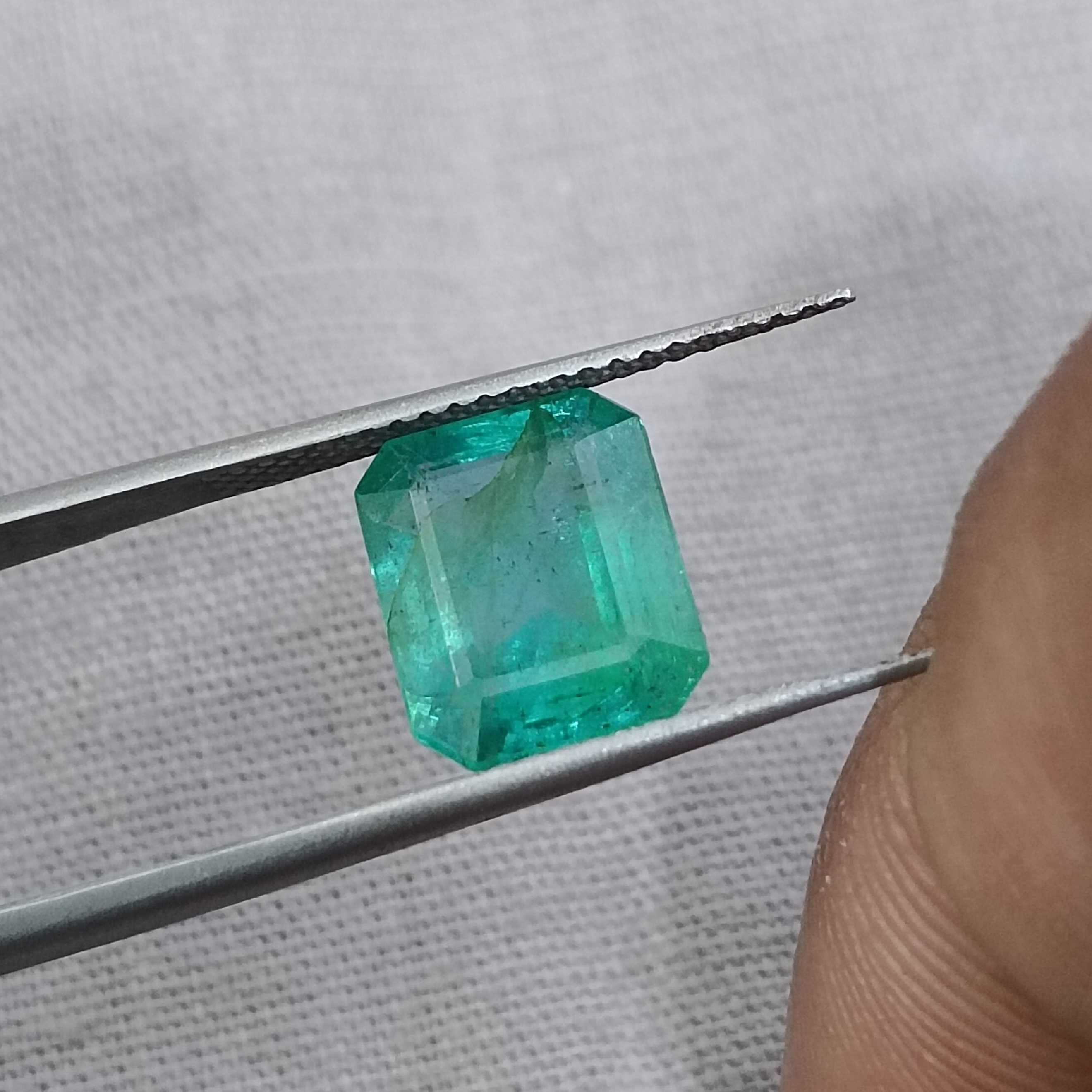 2.92ct medium green octagon shape Ethiopian emerald 